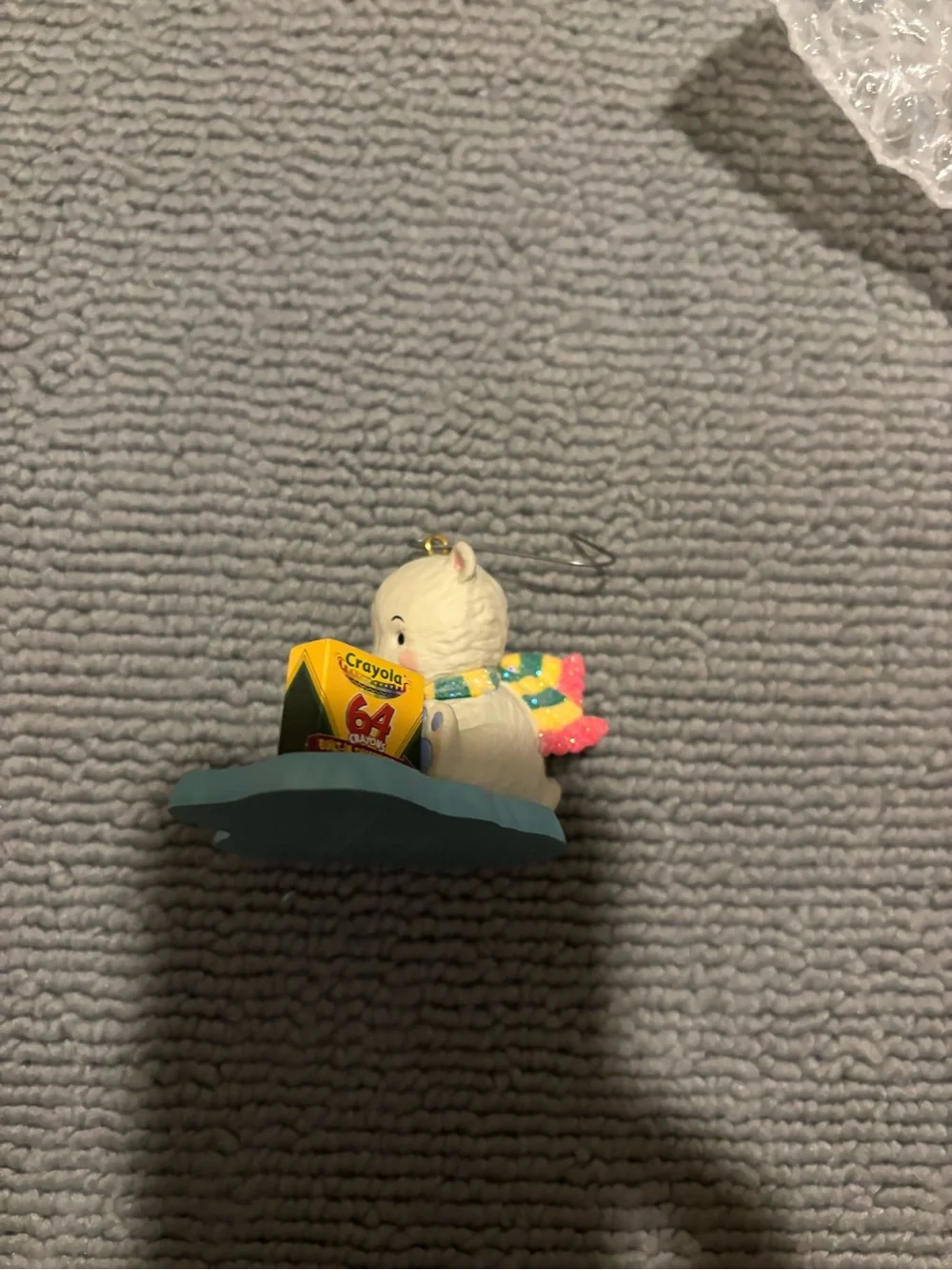 Hallmark keepsake Crayola White Bear with Crayon Box Ornament 2008